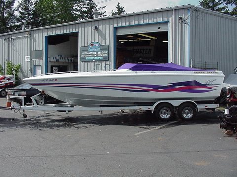 Boat at Gonyea's Marine Service